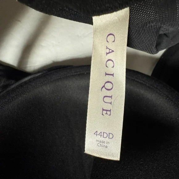 Cacique 44DD Black White Geometric Print Full Coverage Underwire Bra - Picture 5 of 6